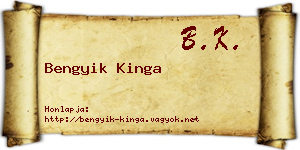 Bengyik Kinga névjegykártya