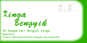 kinga bengyik business card